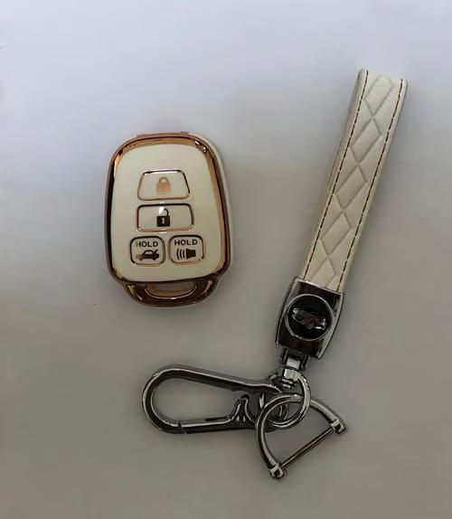 Sam's Accessories Toyota Key Fob Cover,for Toyota with Keychain Compatible with 2012-2019 Camry Corolla Yaris RAV4 Avalon Scion Highlander Venza Key Shells