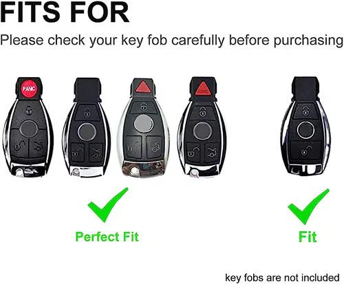 Sam's Accessories Key Fob Cover for Mercedes Benz with Keychain Soft TPU Car Key Shell Case Protector Compatible with Mercedes Benz C E G M Class GLC GLE GLS CLA CLS Accessories green