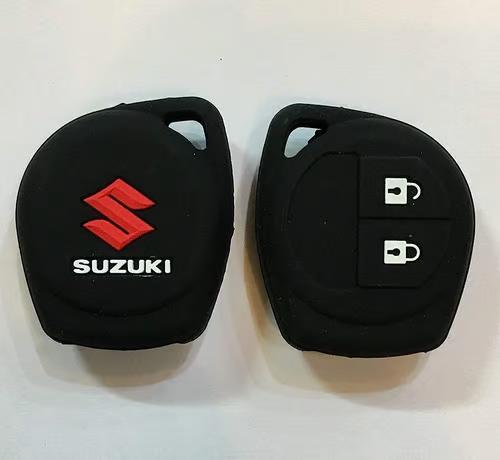 Sam's Accessories Silicone Car Key Cover for Maruti Suzuki S-Presso,Swift,SX4,DZire,Ignis,Alto,Vitara Brezza,Celerio,Ertiga,Ciaz,SCross,Baleno,Ritz 2 Button Key Cover black
