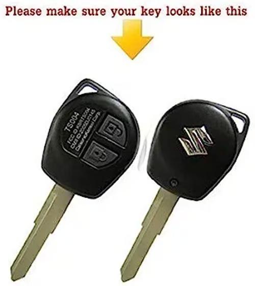 Sam's Accessories Silicone Car Key Cover for Maruti Suzuki S-Presso,Swift,SX4,DZire,Ignis,Alto,Vitara Brezza,Celerio,Ertiga,Ciaz,SCross,Baleno,Ritz 2 Button Key Cover black