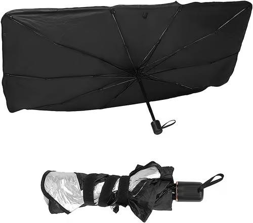 Sam's Accessories Detybir Car Dashboard Sun Umbrella Foldable Front Windshield Sunshade UV Protection Front Heat Insulation Protection with Escape Safety Hammer for Car Windshield, Automotive Interior Sun Protection 115 or 130