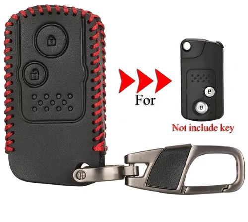 Sam's Accessories Leather carbon key case 2 button for Honda