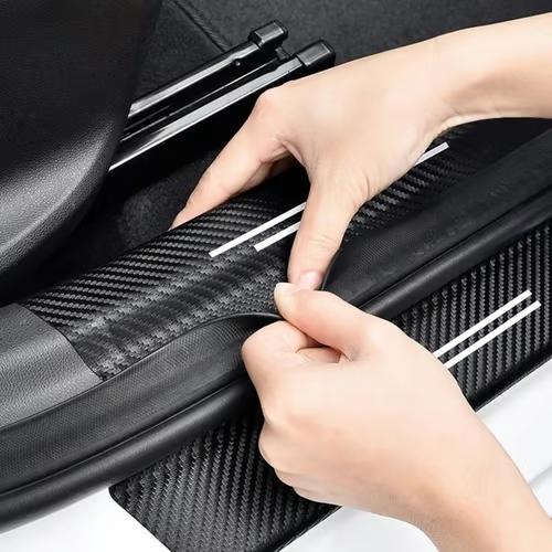 Sam's Accessories 4pcs Carbon CAR DOOR SILL PROTECTOR