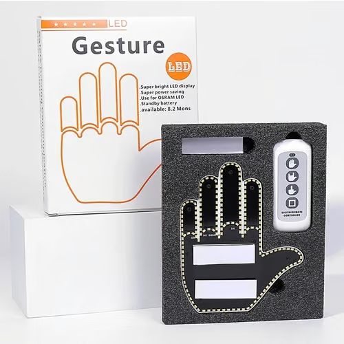 Sam's Accessories 1Car Gesture Light with Remote Finger Gesture Light Car LED Car Rear Window Funny Sign Hand Car Truck Auto Accessories Car Multifunction Reminder Lights (1pcs)