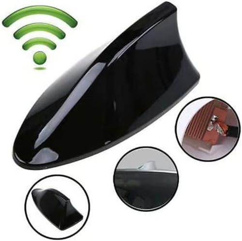 Sam's Accessories Special Car Shark Fin Antenna AM/FM Radio Signal Roof Aerial  with Adhesive Base (Black)