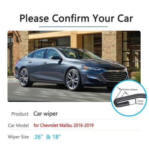 Sam's Accessories Chevrolet Malibu wiper blades