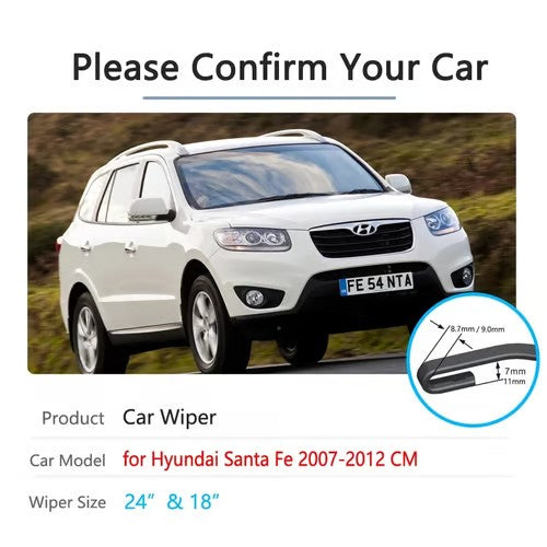 Sam's Accessories Hyundai Santa fe front wiper blades