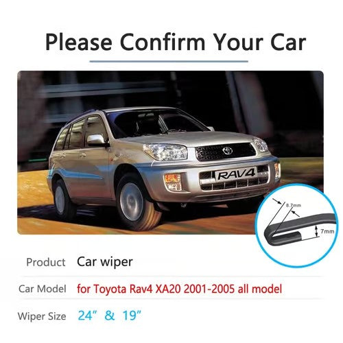 Sam's Accessories Toyota Rav4 front wiper blades 2001-2005