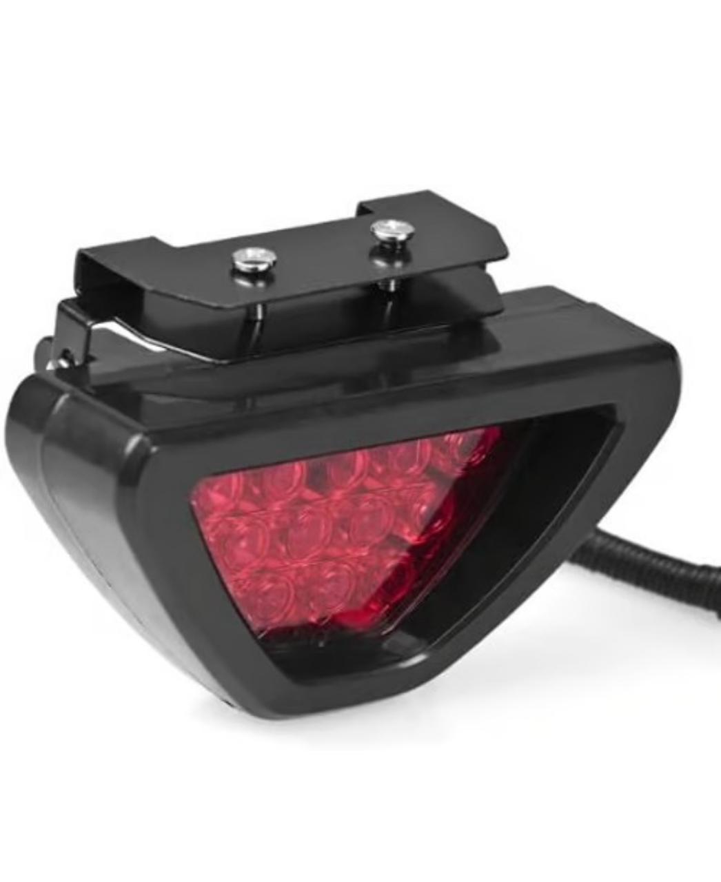 Sam's Accessories  High Power Custom F1 Style 12 LED 3/8" 1cm Clamp Flash Mount Strobe 3rd Third Blinking Triangle Tail Lamp Brake Stop Light Red Lens for Car SUV Truck