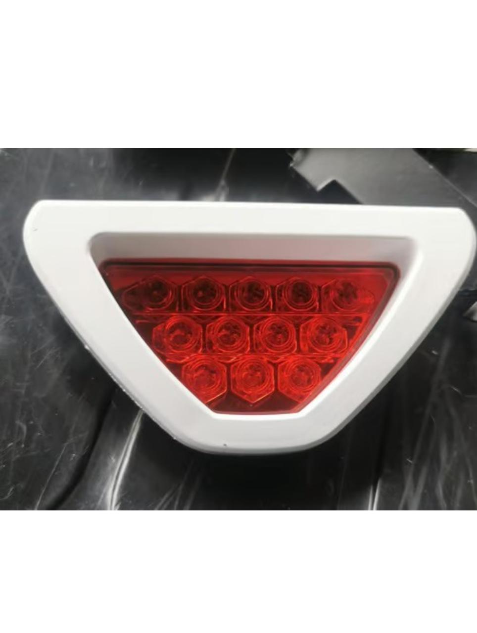 Sam's Accessories  High Power Custom F1 Style 12 LED 3/8" 1cm Clamp Flash Mount Strobe 3rd Third Blinking Triangle Tail Lamp Brake Stop Light Red Lens for Car SUV Truck