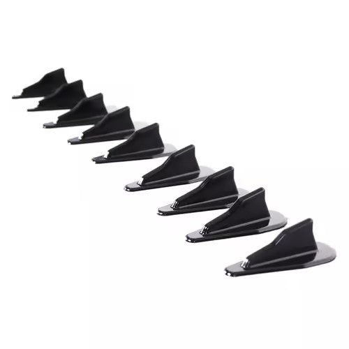 Sam's Accessories Universal 6pcs EVO-Style ABS Roof Shark Fins Spoiler Wing Kit Vortex Generator