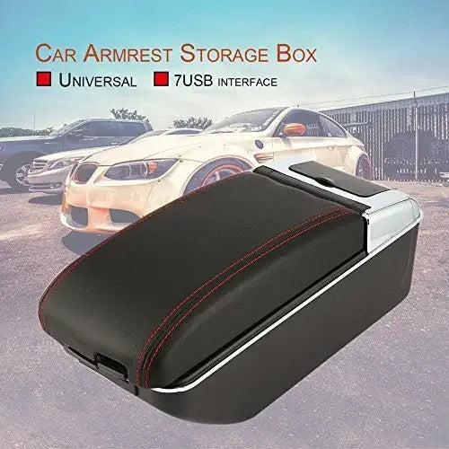 Sam's Accessories car armrest with 7 usb charge ports