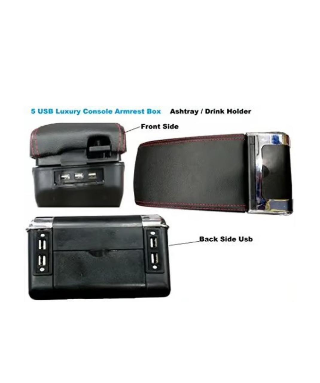 Sam's Accessories car armrest with 7 usb charge ports
