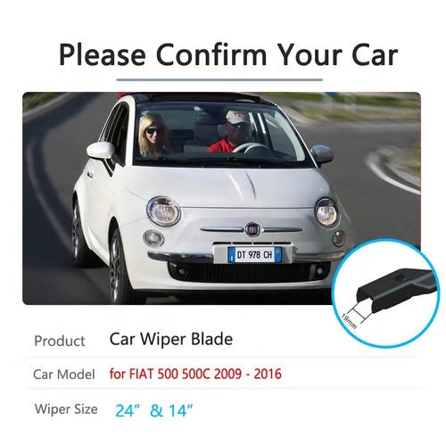 Sam's Accessories Fiat 500 front wiper blades