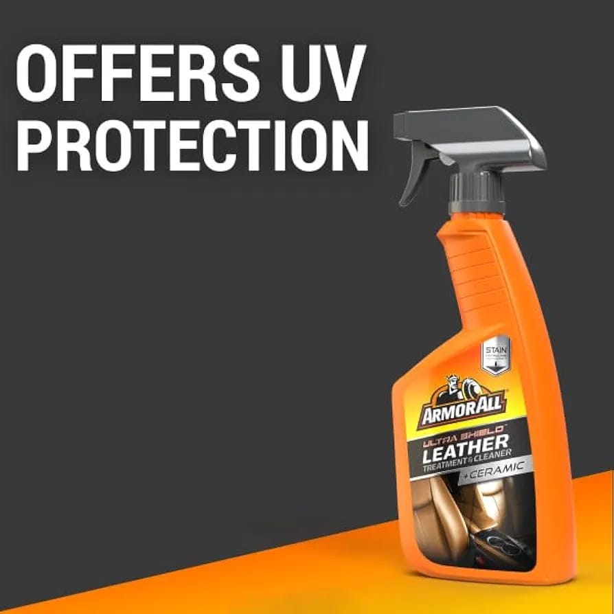 Sam's Accessories Armor All Ultra Shield Leather Treatment and Cleaner Plus Ceramic, Car Leather Cleaner Spray, 500 mL Spray Bottle