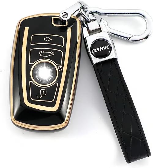 Sam's Accessories Key Fob Cover for BMW, Key Fob Case for BMW 1 3 4 5 6 7 Series X3 X4 M5 M6 GT3 GT5 Remote Control Key Premium Soft TPU Full Protection