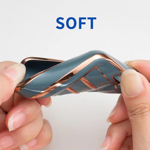 Sam's Accessories Key Fob Cover for BMW, Key Fob Case for BMW 1 3 4 5 6 7 Series X3 X4 M5 M6 GT3 GT5 Remote Control Key Premium Soft TPU Full Protection