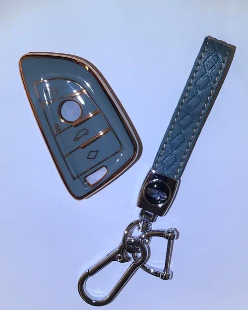 Sam's Accessories for BMW Key fob Cover, Key Fob Case for BMW 2 5 6 7 Series X1 X2 X3 X5 X6 Premium Soft TPU Full Protection, with Keychain