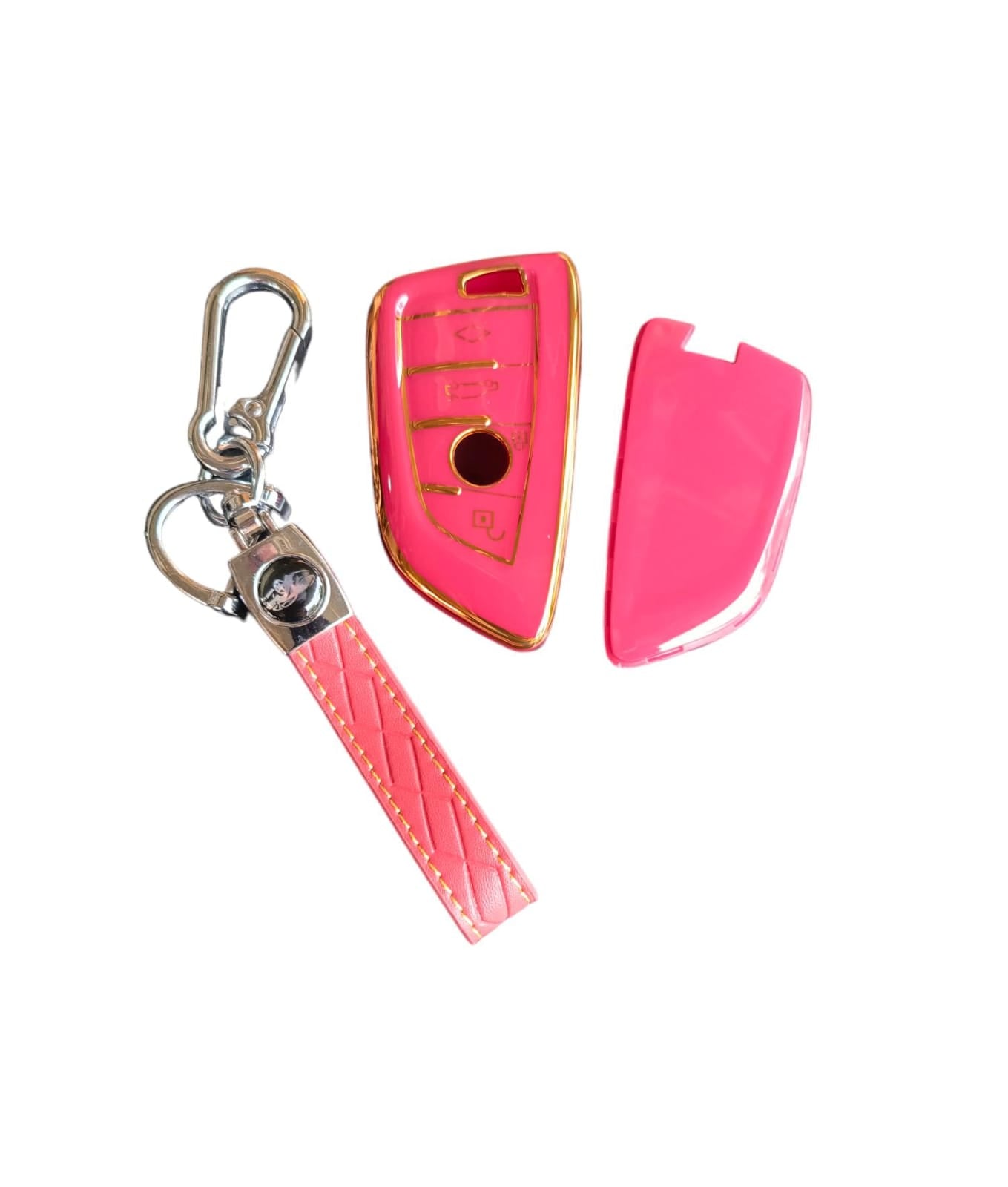 Sam's Accessories for BMW Key fob Cover, Key Fob Case for BMW 2 5 6 7 Series X1 X2 X3 X5 X6 Premium Soft TPU Full Protection, with Keychain