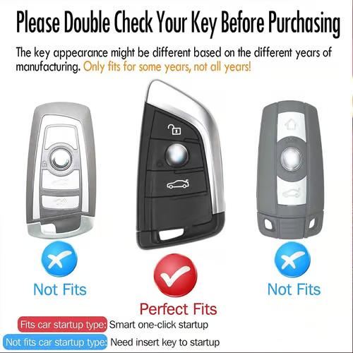 Sam's Accessories for BMW Key fob Cover, Key Fob Case for BMW 2 5 6 7 Series X1 X2 X3 X5 X6 Premium Soft TPU Full Protection, with Keychain