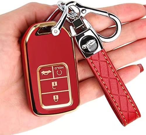 Sam's Accessories for Honda Key Fob Cover - Key Fob Case Shell Cover Holder with Keychain for Honda Accord Civic CRV Pilot Odyssey