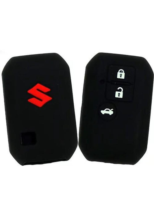 Sam's Accessories Electrospace Silicon Key Cover for Maruti Suzuki Dzire Swift Ertiga (Push Start Button) black