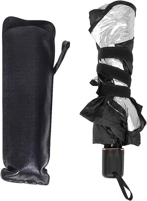 Sam's Accessories Detybir Car Dashboard Sun Umbrella Foldable Front Windshield Sunshade UV Protection Front Heat Insulation Protection with Escape Safety Hammer for Car Windshield, Automotive Interior Sun Protection 115 or 130