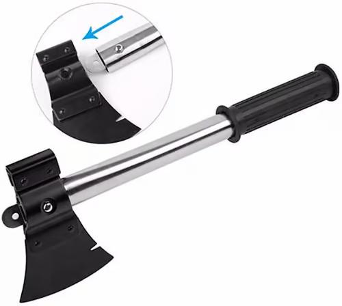 Sam's Accessories 6-in-1 Multi Tool Survival Kit AXE SHOVEL KNIFE SAW HAMMER NAIL PULLER W/ pouch