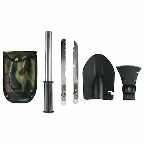 Sam's Accessories 6-in-1 Multi Tool Survival Kit AXE SHOVEL KNIFE SAW HAMMER NAIL PULLER W/ pouch