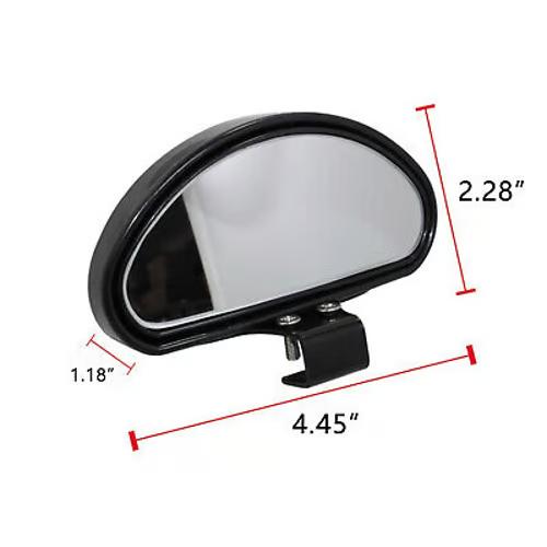 Sam's Accessories 1pc Clip On Rear View Convex Car Parking Wide Angle Auxiliary Blind Spot Mirror