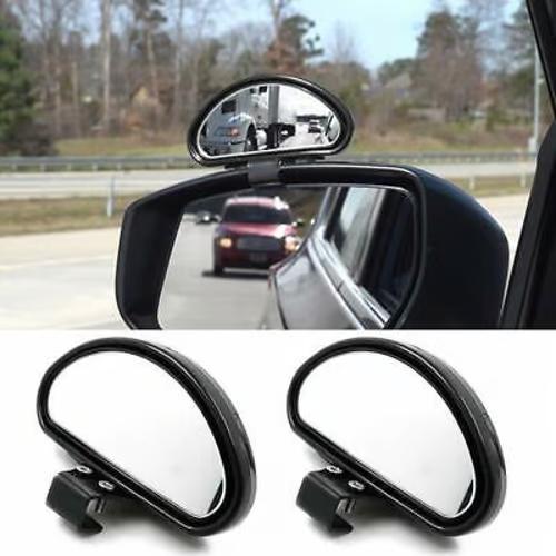 Sam's Accessories 1pc Clip On Rear View Convex Car Parking Wide Angle Auxiliary Blind Spot Mirror