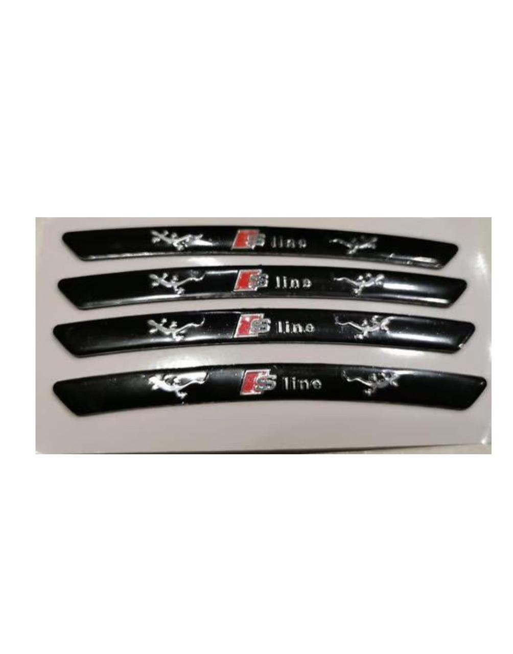 Sam's Accessories 4pcs Wheel Rims Stickers for Audi