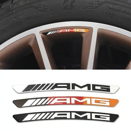 Sam's Accessories 4x Mercedes AMG Edition Sport Wheels Badge 3D Sticker Logo Emblem Decoration