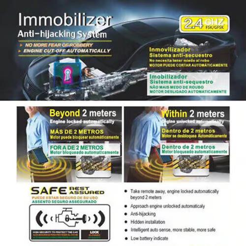 Sam's Accessories Car Wireless Immobilizer Auto Unlock & Engine Lock Anti - Hijacking Intelligent