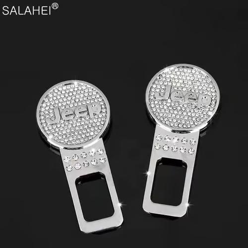 Sam's Accessories 2pcs Seat belt clip sound Stopper with strass