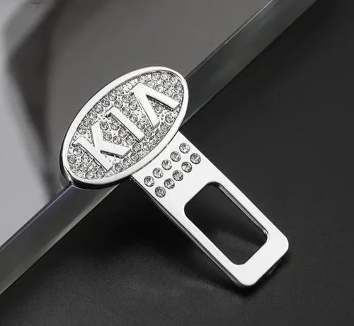 Sam's Accessories 2pcs Seat belt clip sound Stopper with strass