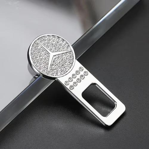 Sam's Accessories 2pcs Seat belt clip sound Stopper with strass