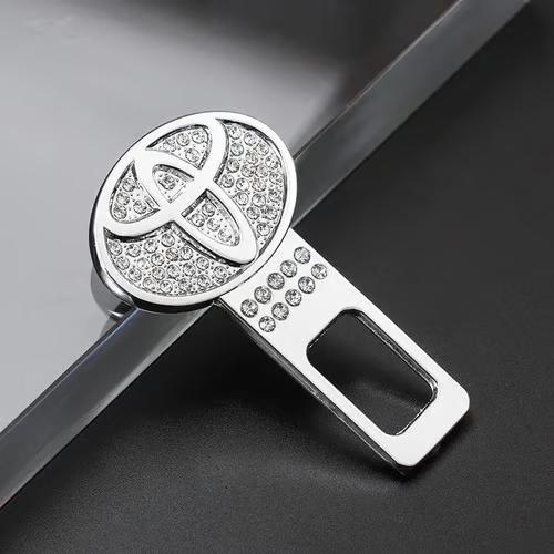 Sam's Accessories 2pcs Seat belt clip sound Stopper with strass