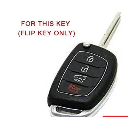 Sam's Accessories Silicone Car Key Cover Compatible for HYUNDAI VERNA 4 Button – Flip Key