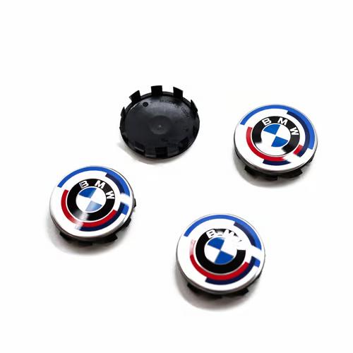 Sam's Accessories 4pcs OEM BMW Wheel Center Cap Set - 50 Year M  - 65mm or 56 mm