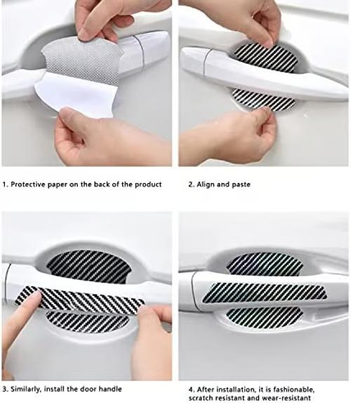 Sam's Accessories Colorfulmillion  Door Handle Cup Protection Stickers Door Luminous car Luminous Anti-Scratch Protective Film self-Adhesive Door Side Baking Paint Scratch Protective Film