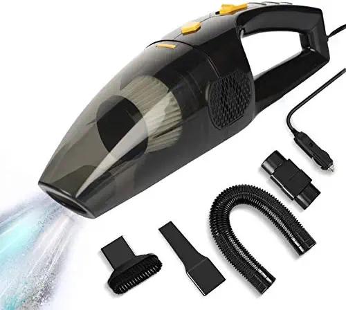 Sam's Accessories High Power Handheld Car Vacuum Cleaner for Car Dry and Wet DC12V (Black)