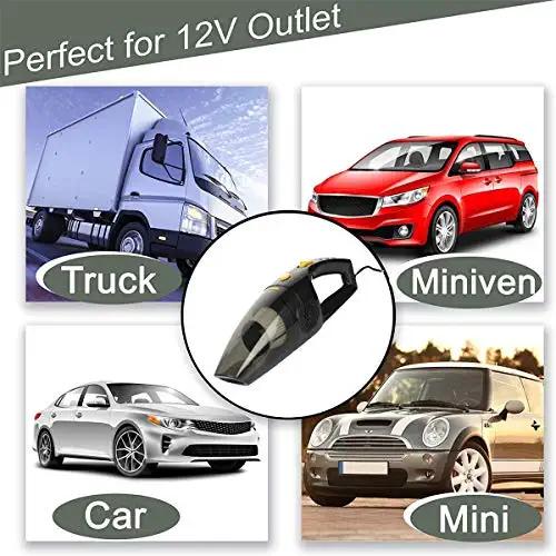 Sam's Accessories High Power Handheld Car Vacuum Cleaner for Car Dry and Wet DC12V (Black)