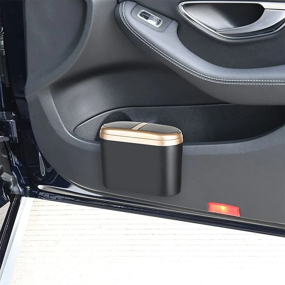 Sam's Accessories Auto Car Trash Bin Garbage Vehicle Dust Case Pressing Hanging Storage Mini Box