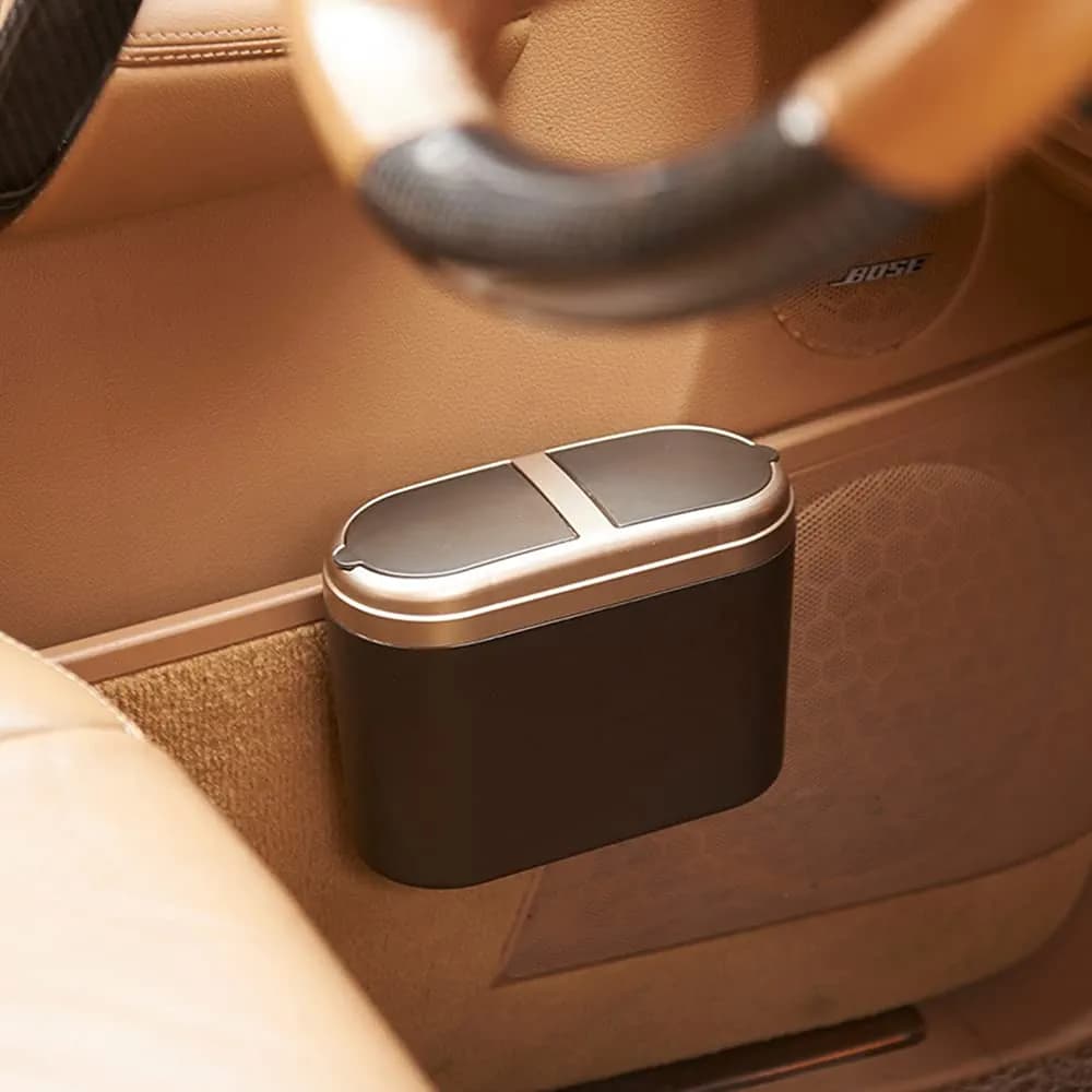 Sam's Accessories Auto Car Trash Bin Garbage Vehicle Dust Case Pressing Hanging Storage Mini Box