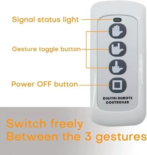 Sam's Accessories 1Car Gesture Light with Remote Finger Gesture Light Car LED Car Rear Window Funny Sign Hand Car Truck Auto Accessories Car Multifunction Reminder Lights (1pcs)