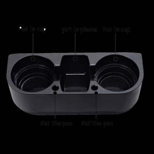 Sam's Accessories Multifunctional Universal Car Cup Holder Inserts Images Bottle Organizer Seat Back Drinking Bracket Car Seat Wedge Water Bottle Double Cup Holder Cellphone Holder