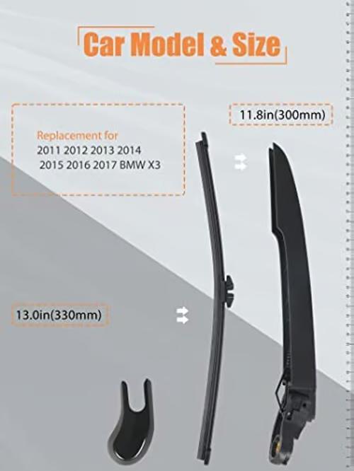 Sam's Accessories BMW X3 rear wiper blade with arm