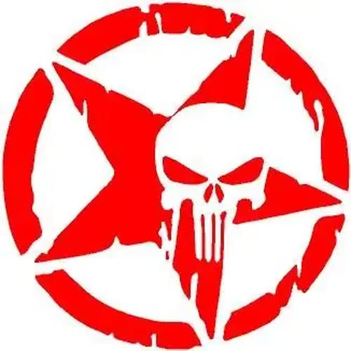 Sam's Accessories The Punisher Skull Decal | Vinyl Sticker Motorcycle Car Truck Star