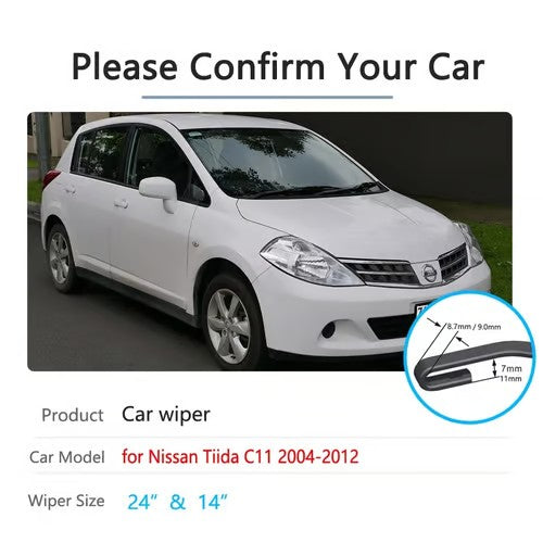 Sam's Accessories Nissan Tiida 2004 wiper blades